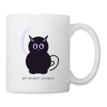 Mondbeschienene Geisterkatze - Tasse - Weiß - Rechts