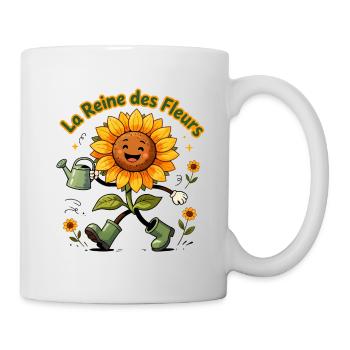 La Reine des Fleurs Jardin Joyeux - Mug blanc - blanc - Droite