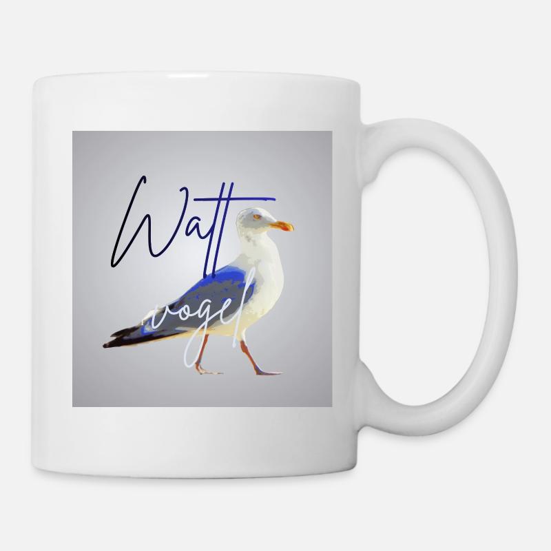 Wattvogel_3 - Tasse - Weiß