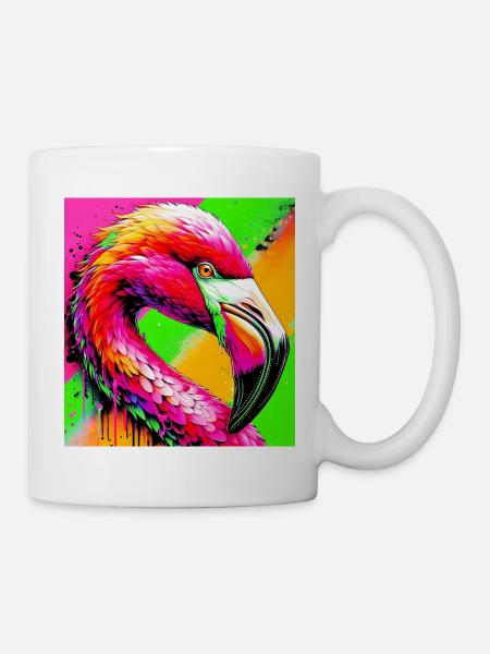 Flamingo - Tasse - Weiß