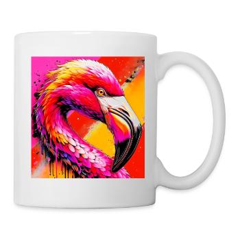 Flamingo - Tasse - Weiß - Rechts