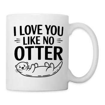 Je t’aime comme aucune loutre - Mug blanc - blanc - Droite