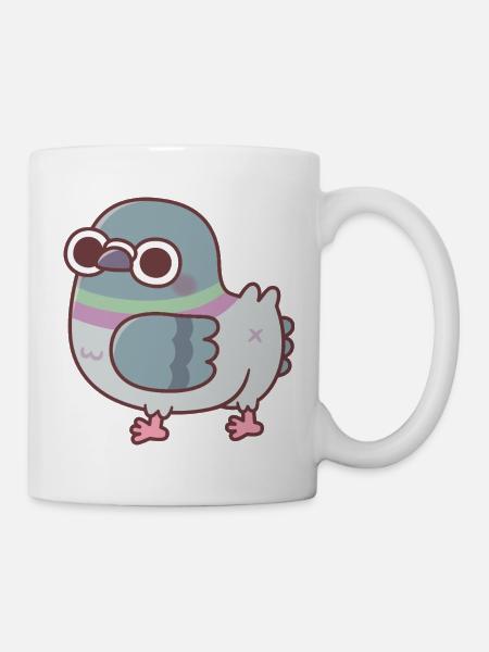 Niedlicher Dicker Taubenpo - Tasse - Weiß