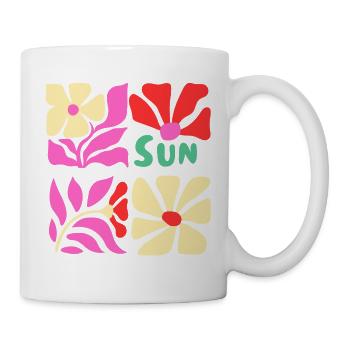 Sonnenblumen Power Floral Sun surfen aloha - Tasse - Weiß - Rechts