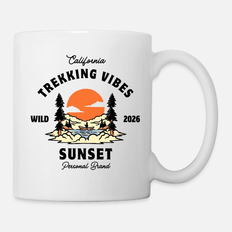 Trekking vibes - Mug - white