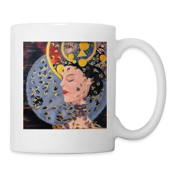 The Golden Dreamer - Modern Portrait - Mug - white - Right