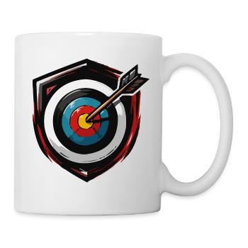 Arrow hits centre Bullseye - Mug - white - Right
