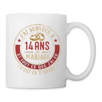 Humour Anniversaire : J'ai Survécu à 12 Ans - Mug blanc - blanc - Droite