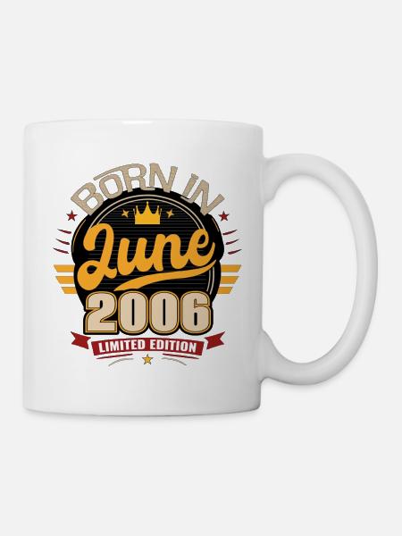Geboren im Juni 2006 - Tasse - Weiß