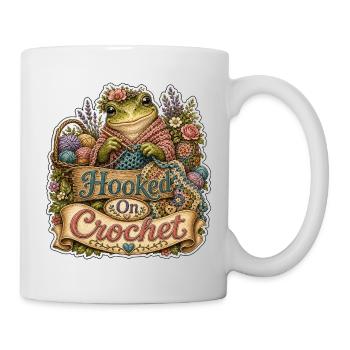 Hooked On Crochet Frog - Mug - white - Right