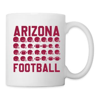 Arizona Football Design – Helme und Bälle - Tasse - Weiß - Rechts