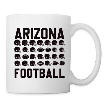 Arizona Football Helmet Mosaic - Mug - white - Right