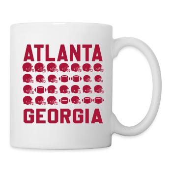 Atlanta Georgia's Gridiron Silhouettes - Mug - white - Right