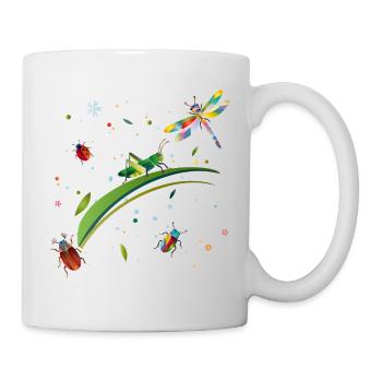 Colorful Insect World Nature Fantasy Style - Mug - white - Right