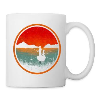 Pêche en bateau - Mug blanc - blanc - Droite