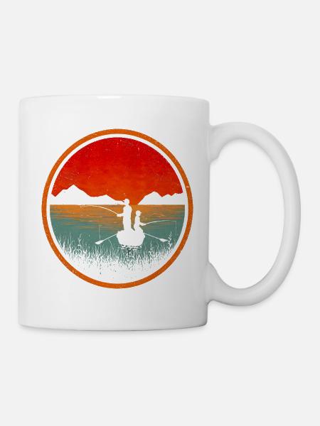 Pêche en bateau - Mug blanc - blanc
