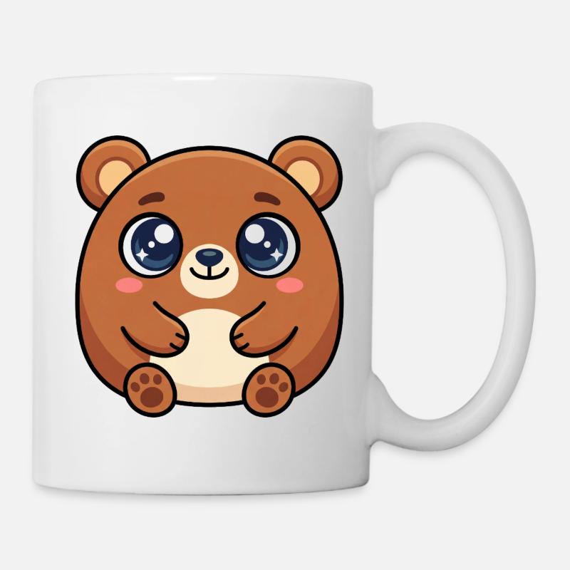 Kuschelbär mit großen funkelnden Augen - Tasse - Weiß
