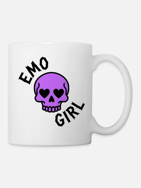 Emo Girl - Tasse - Weiß
