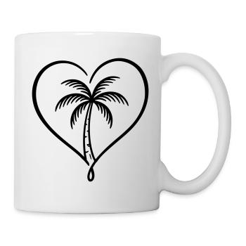 Palm Tree Heart Love Holiday - Mug - white - Right