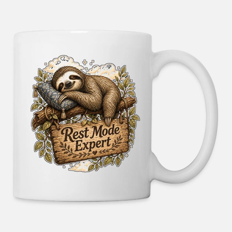 Rest Mode Expert Sloth - Mug - white