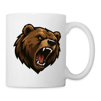 Brown Bear Cartoon - Mug - white - Right