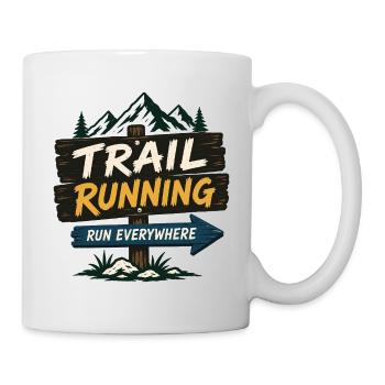 Course en sentier - Courez partout - Mug blanc - blanc - Droite