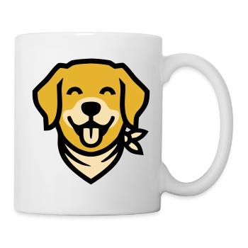 Hund Halstuch Golden Retriever Hundemama Wandern - Tasse - Weiß - Rechts
