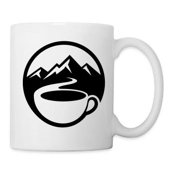 Coffee Mountains Emblem Outdoor Nature - Mug - white - Right