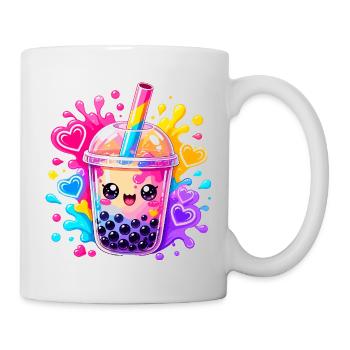 Kawaii Bubble Tea Color Explosion - Mug - white - Right