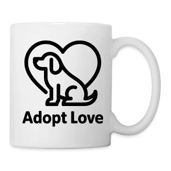 Adopt Love Pfotenherz - Tasse - Weiß - Rechts