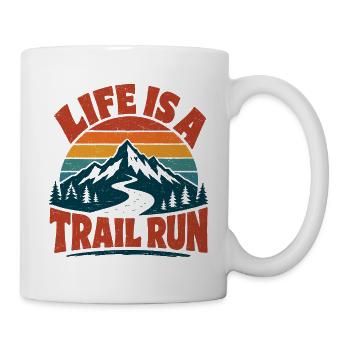 Das Leben ist ein Trailrun Berguntergang - Tasse - Weiß - Rechts