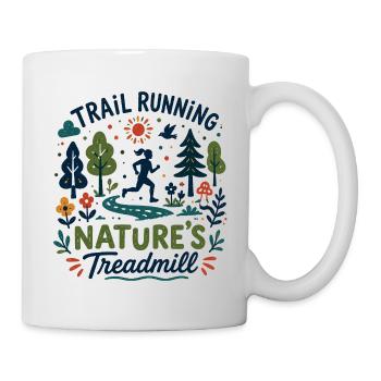Trail Running Nature’s Treadmill Floral - Mug - white - Right