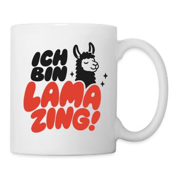 Ich Bin Lama Zing Lustiges Lama - Tasse - Weiß - Rechts