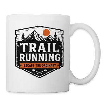 Trailrunning: Escape the Ordinary Patch - Tasse - Weiß - Rechts
