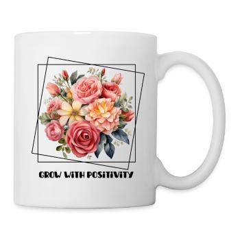 Watercolor rose petal bouquet - Mug - white - Right