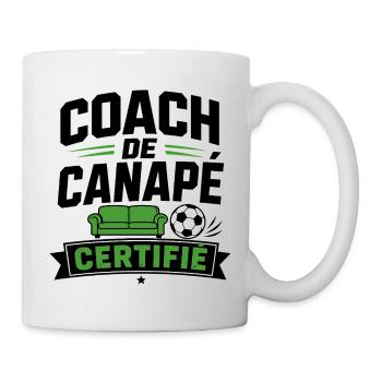 Coach de Canapé Certifié - Foot Humour - Mug blanc - blanc - Droite