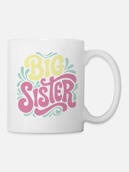 Große Schwester-Feier - Tasse - Weiß