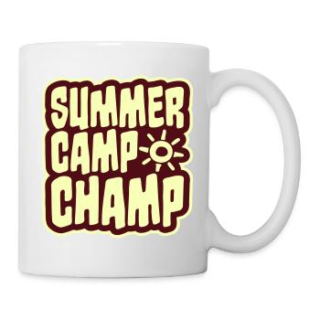 Summer Camp Champ Lustig Kinder Outdoor Abenteuer - Tasse - Weiß - Rechts