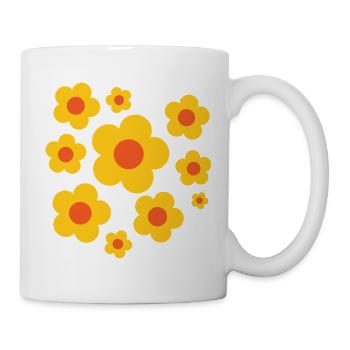 Summer Blossoms Yellow-Orange Flower Power - Mug - white - Right