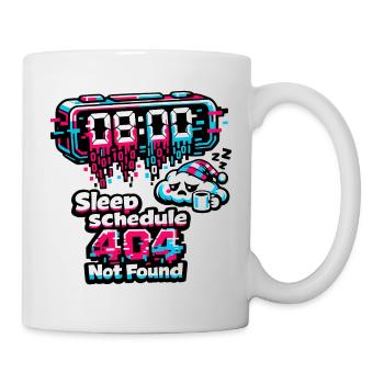 Plan de sommeil 404 Néon non trouvé - Mug blanc - blanc - Droite