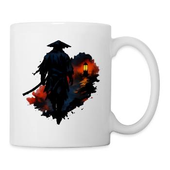 Nachtwanderer mit Laterne - Tasse - Weiß - Rechts