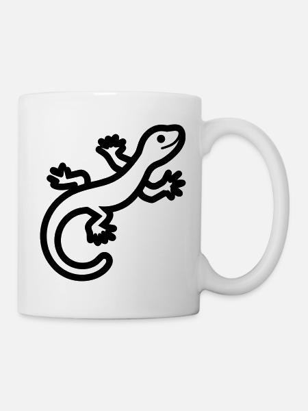Eidechse - Tasse - Weiß