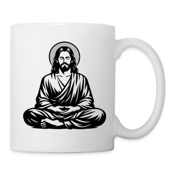 Jesus in meditation - Mug - white - Right