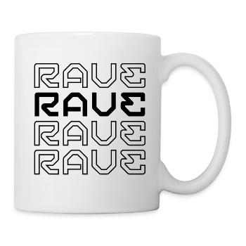 Rave futuristic typography music lover - Mug - white - Right