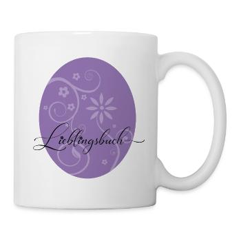 Lieblingsbuch Florale Eleganz lila - Tasse - Weiß - Rechts