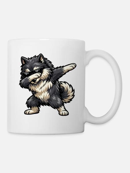 Dabbing Wolfsspitz - Tasse - Weiß