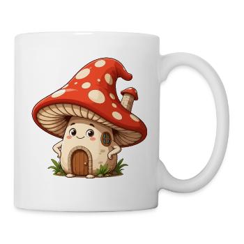 Red Cap House Mushroom Design - Mug - white - Right