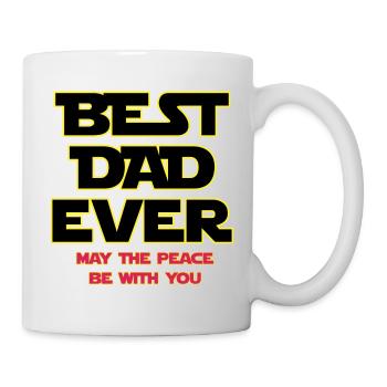 Meilleur Papa Épanouie Néon - Mug blanc - blanc - Droite