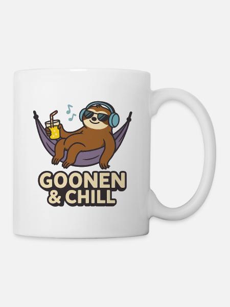 Goonen & Chill Sloth Lounge - Tasse - Weiß