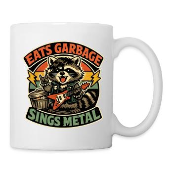Müllraccoon sings metal - Mug - white - Right